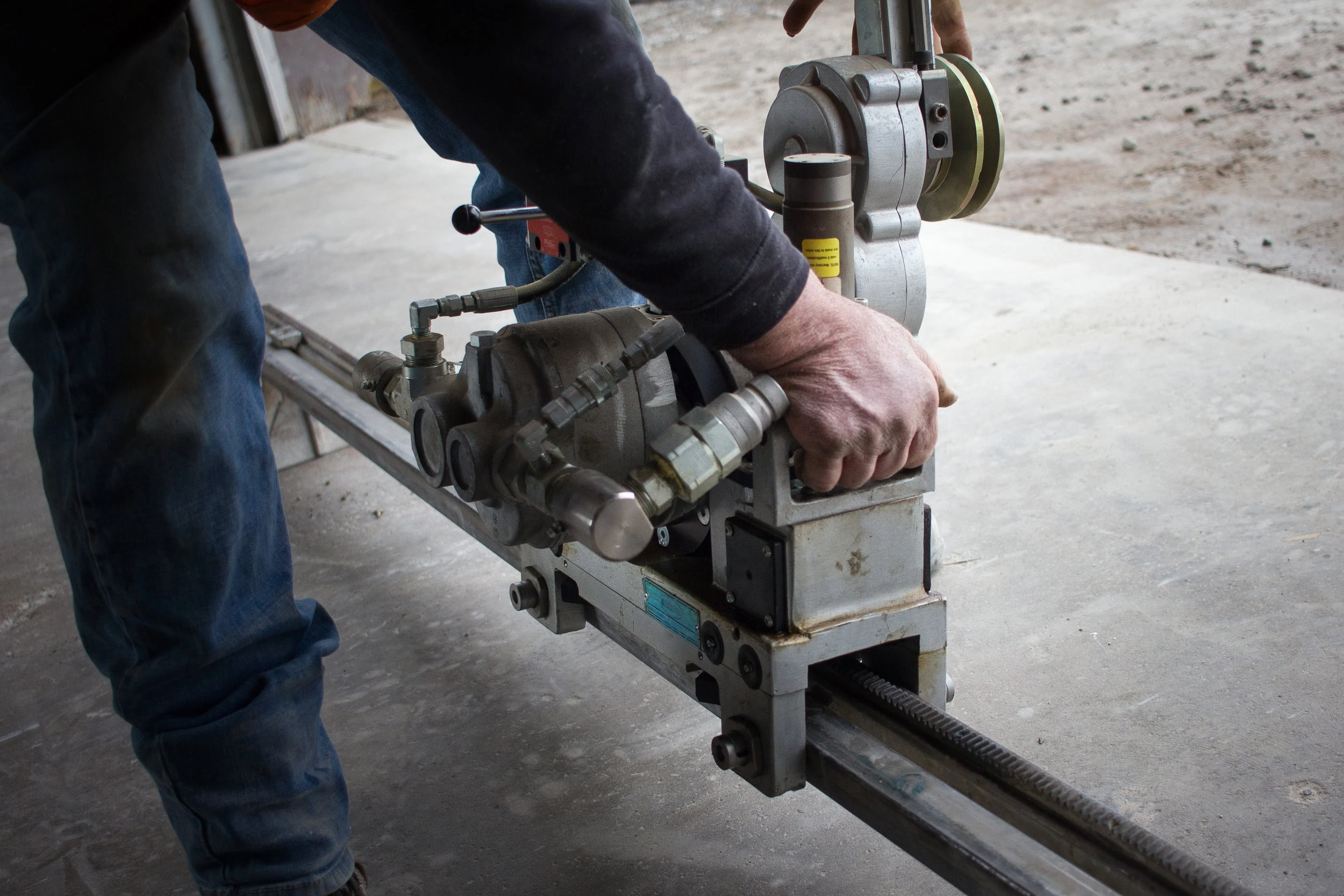 Diesel slab sawing pavement by CDS in Hamilton, Ontario