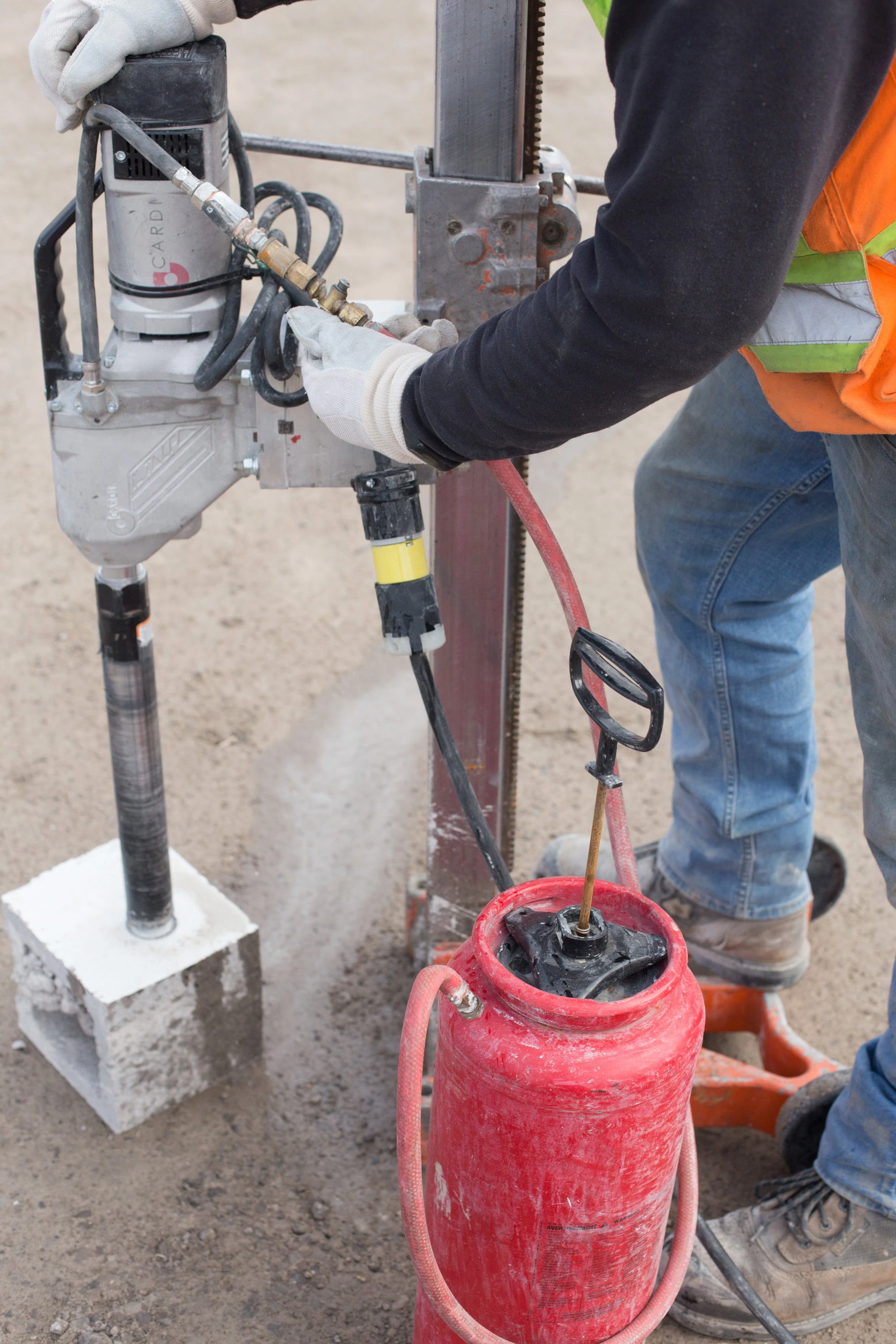 Pre-demolition GPR scanning of a concrete slab by CDS in Hamilton, Ontario
